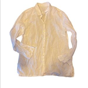 J. Jill white linen shirt-medium